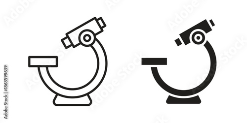 Microscope icons for website design and development, app development. EPS10