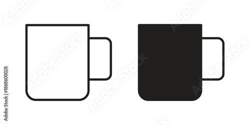 Mug icons for website design and development, app development. EPS10