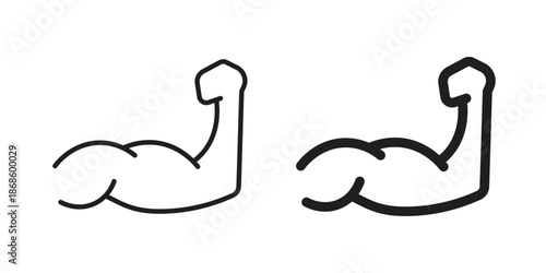 Muscle icons for website design and development, app development. EPS10