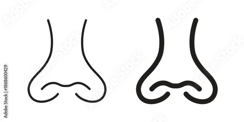 Nose icons for website design and development, app development. EPS10