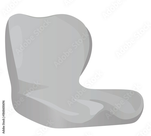 Memory foam seat. vector illustration