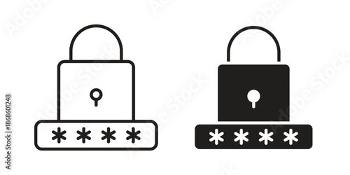 Password icons for website design and development, app development. EPS10