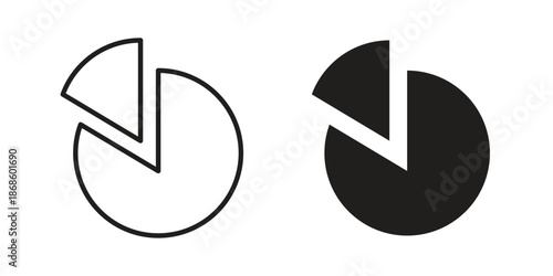 Pie chart icons for website design and development, app development. EPS10