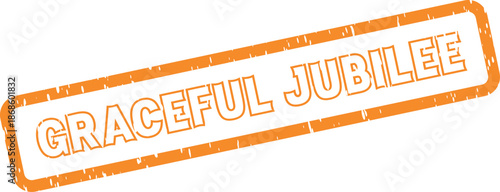 Graceful Jubilee Celebration Rubber Stamp for Special Anniversaries and Memorable Events