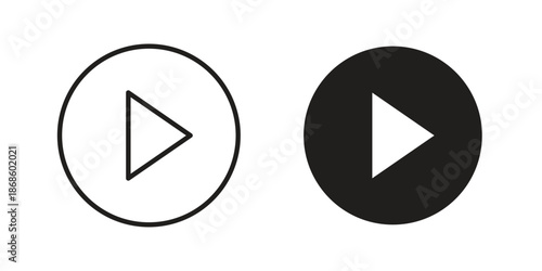 Play button icons for website design and development, app development. EPS10