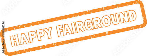 Happy Fairground Fun Rubber Stamp for Carnival Events and Joyful Entertainment Activities