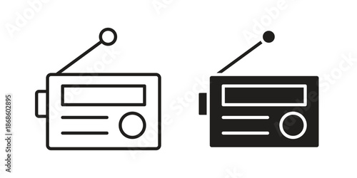 Radio icons for website design and development, app development. EPS10