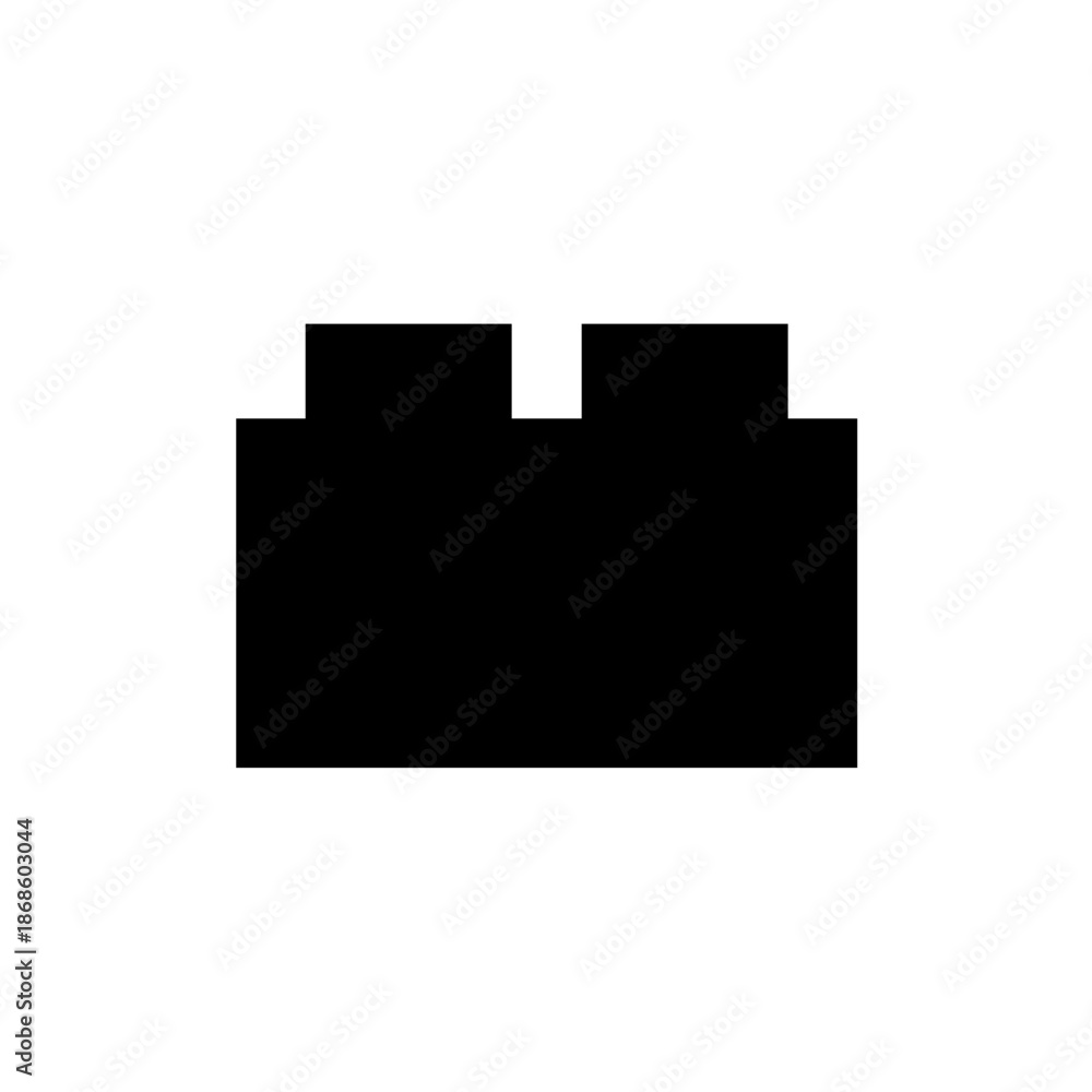 Fototapeta premium Lego Brick Silhouette Vector Image