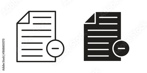 Remove document icons for website design and development, app development. EPS10
