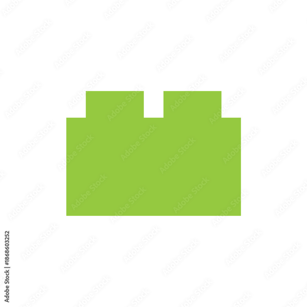 Obraz premium Lego Brick Silhouette Vector Image