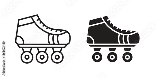 Roller skates icons for website design and development, app development. EPS10
