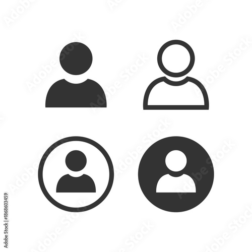 Name icon. User name icon isolated on white background