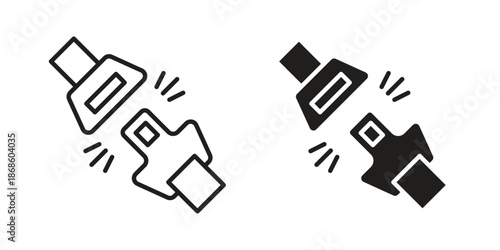 Seat Belt icons for website design and development, app development. EPS10