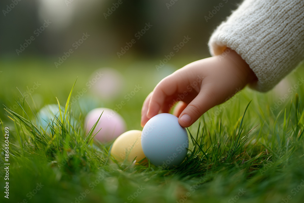 Fototapeta premium Easter Egg Hunt Close-Up 
