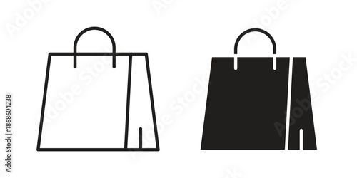 Shopping bag icons for website design and development, app development. EPS10