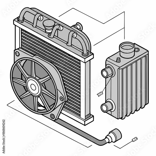 Automotive radiator and cooling system components