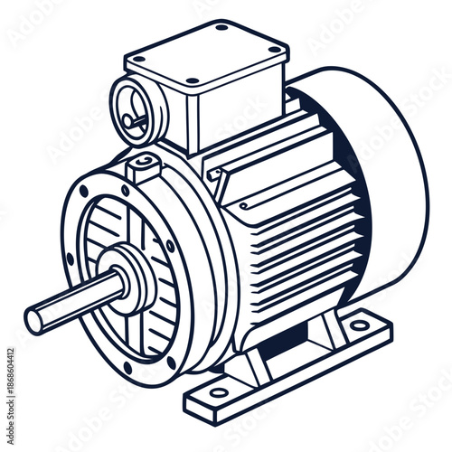 Electric motor with mounted shaft