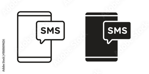 SMS icons for website design and development, app development. EPS10