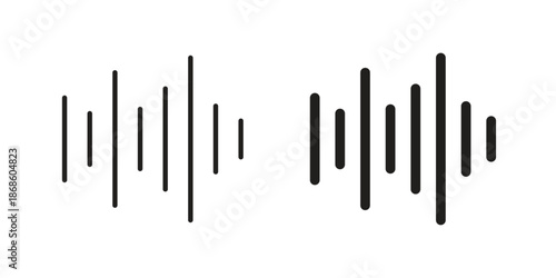 Sound wave icons for website design and development, app development. EPS10