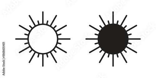 Sun icons for website design and development, app development. EPS10