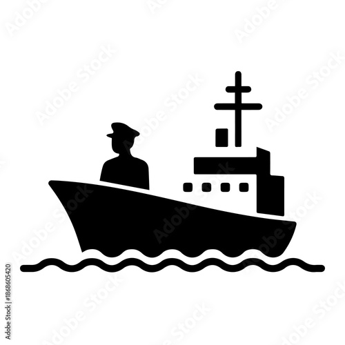 Ship navigating the sea: A silhouette of a ship sails across the vast expanse of the sea, carrying its cargo toward the horizon.