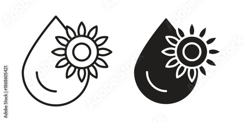 Sunflower oil icons for website design and development, app development. EPS10