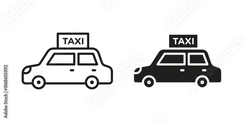 Taxi icons for website design and development, app development. EPS10