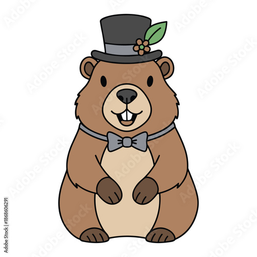 Adorable Easter groundhog clipart with baskets, chicks, eggs, florals, and spring farm elements—perfect for crafts, sublimation, and POD designs.