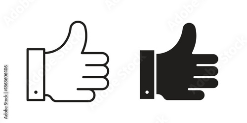 Thumb icons for website design and development, app development. EPS10