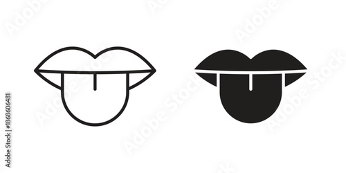 Tongue icons for website design and development, app development. EPS10