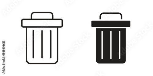 Trash Bin icons for website design and development, app development. EPS10