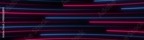 Abstract glowing neon lights blinking lines moving animation. colorful neon line moving on background. Seamless loop animation of glowing neon lines streaming across on black background.
