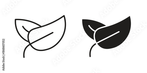 Vegan icons for website design and development, app development. EPS10