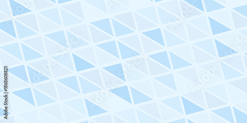 Gradient pastel blue background on triangle pattern. Geometric abstract soft tone pixel background. Shabby pixel.