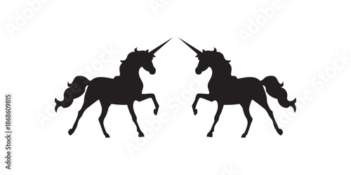 Horse silhouette isolated on white background vector clipart