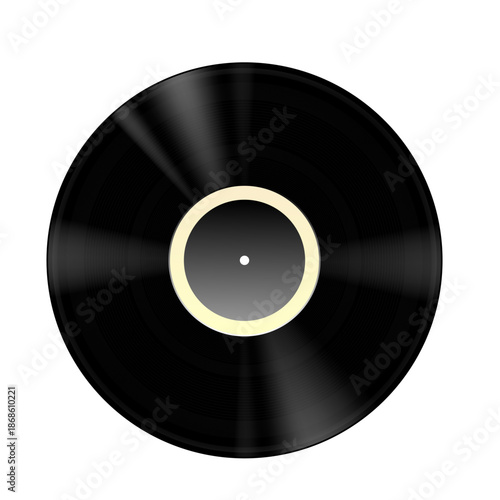 Retro vinyl record, vintage vinyl record isolated on white background. Vector, designer illustration
