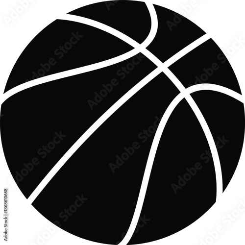 basketball icon with white lines
