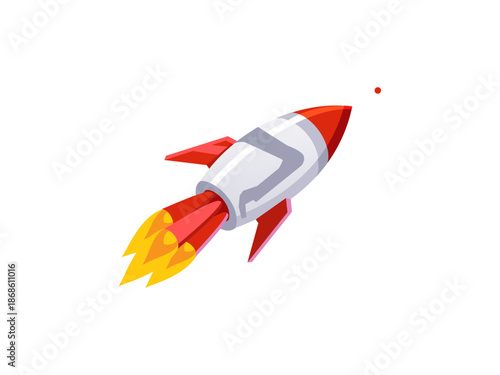 rocket vector Isolated on white background