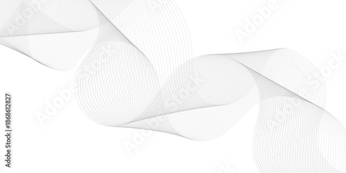 Abstract wave element for design. Digital frequency track equalizer. Stylized line art background. Vector illustration. Wave with lines created using blend tool.