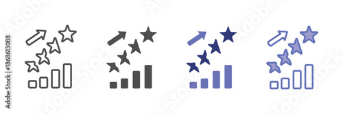 Reputation collection of icon styles