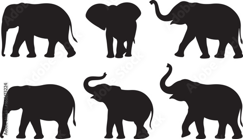 Elephant silhouettes