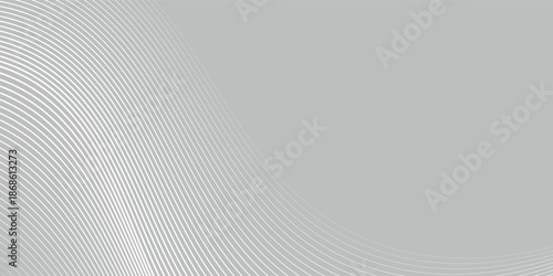 Gray wavy line background with a smooth gradient. The background features a flowing pattern with gray and white, creating a serene texture.