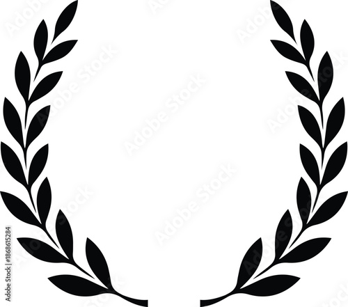 Elegant laurel wreath symbol for achievement and honor