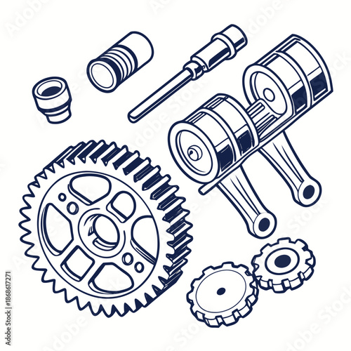 Engine components layout