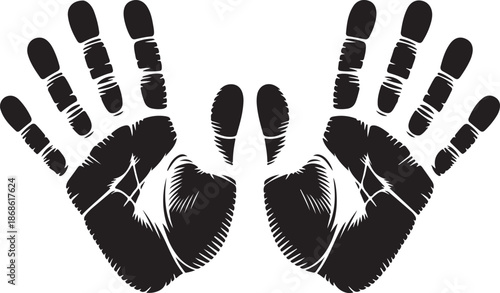Vector hand prints
