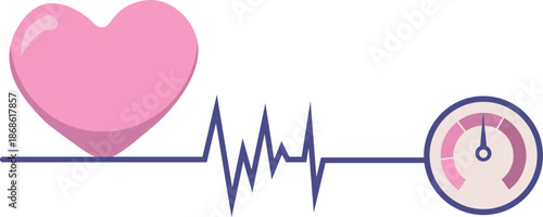 Heart health monitoring system illustrative design