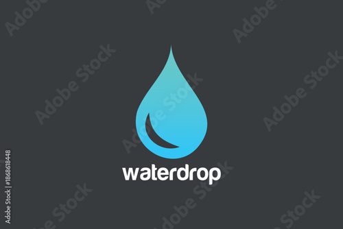 Modern Waterdrop Icon Logo for Environmental, Sustainability and Nature Brands