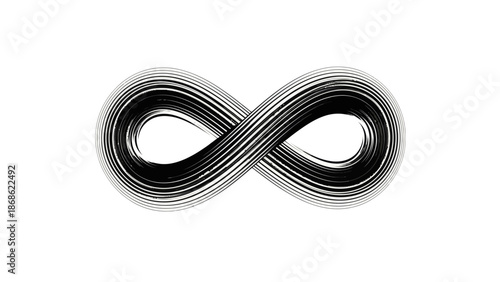 Infinity Symbol: Brush Stroke, Endless Loop Concept