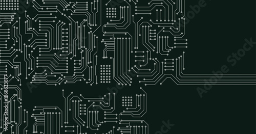 Circuit technology background with hi-tech digital vector illustration..