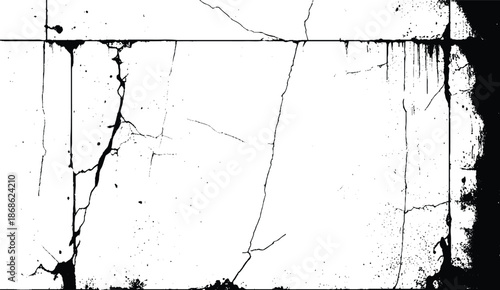 Vintage Distressed Wall Texture with Cracks. 